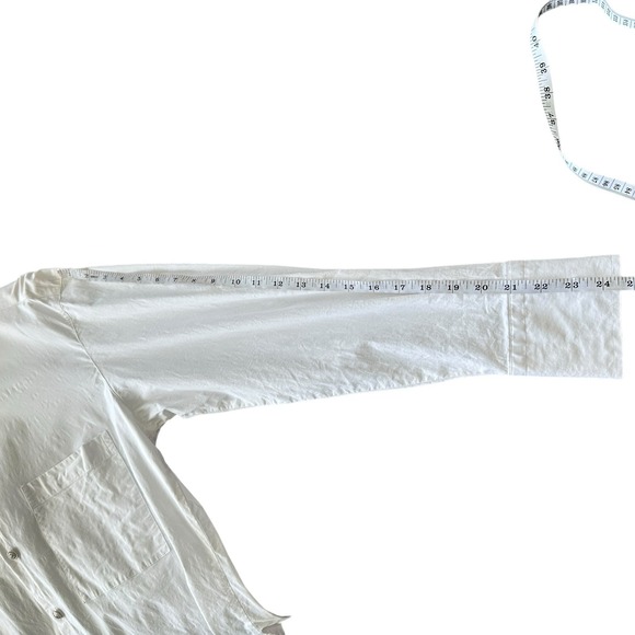 VTG 90's Versace Classic V2 White Collared Shirt Metal Logo Buttons L Old Money - Picture 15 of 15